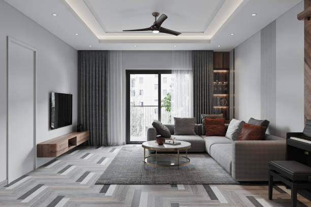 Warm Modern Harmony | Modern Living Room Interior Design - view 3